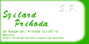 szilard prihoda business card